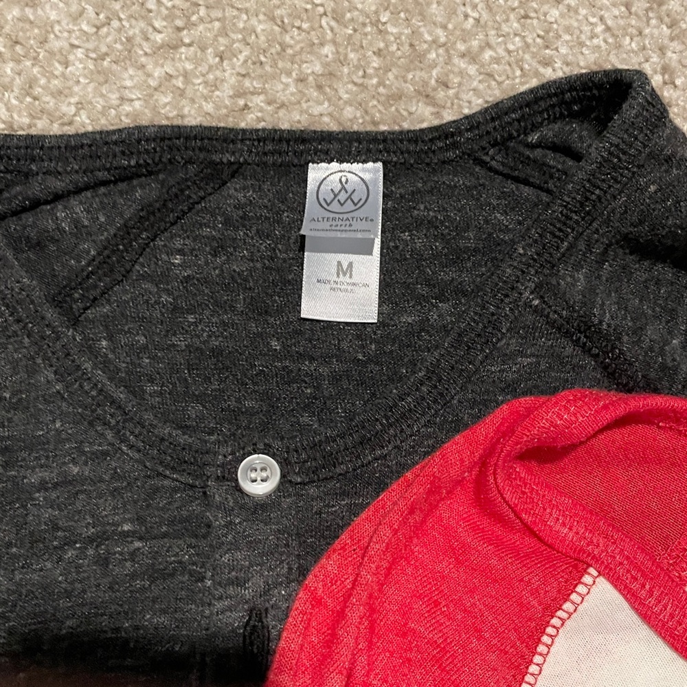 Alternative Red and Black 3/4 Sleeve Tees - Picture 3 of 3